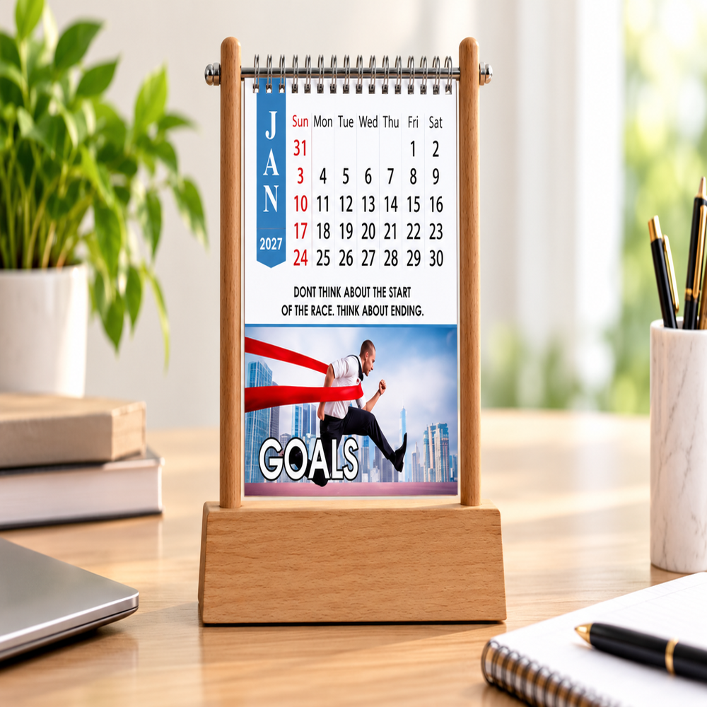 Jalan IM-1101 Wooden Table Calendar