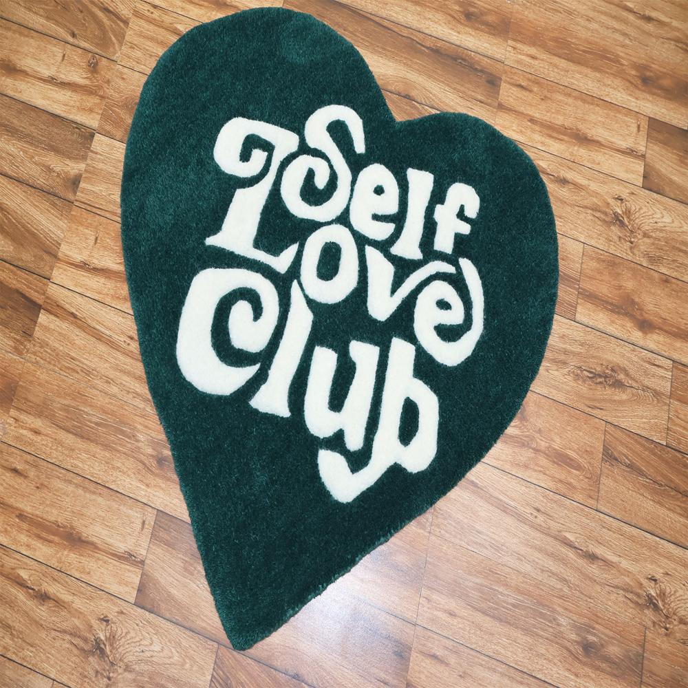 Handmade Heart Shape Tufted Wool Rug Custom Heart Area Rug