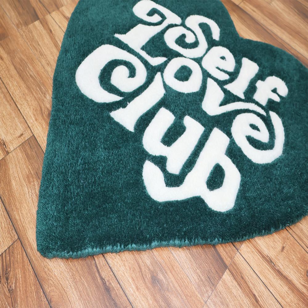 Handmade Heart Shape Tufted Wool Rug Custom Heart Area Rug