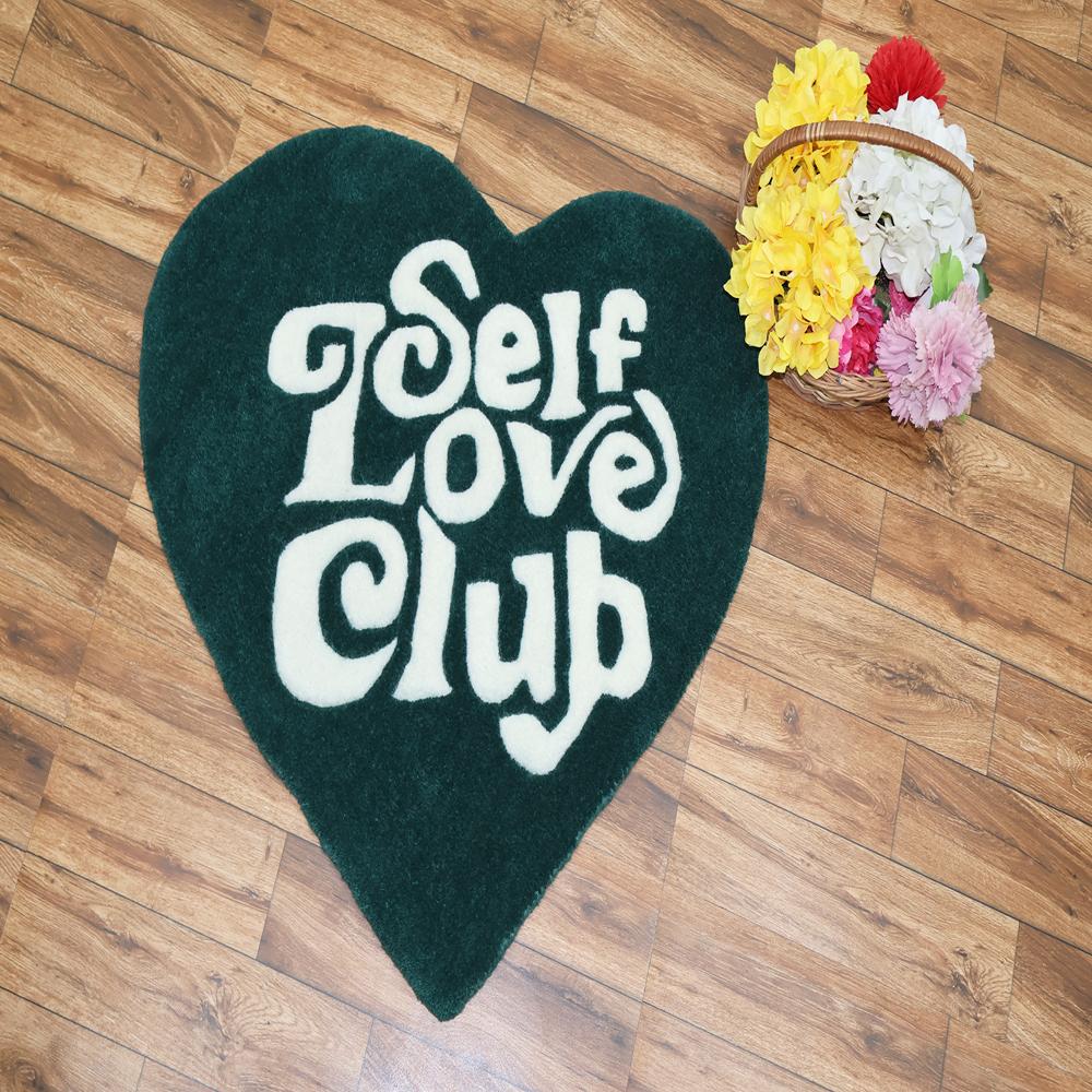 Handmade Heart Shape Tufted Wool Rug Custom Heart Area Rug