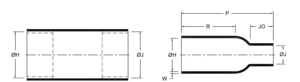 Heat Shrink Connector Boot - Straight / Right Angle / P Type / L Type