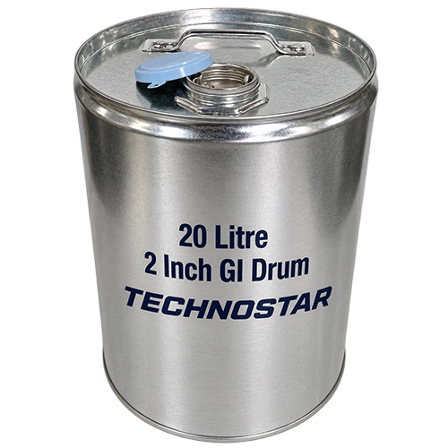 20 Ltr 2 Inch Gi Drum - Color: Black