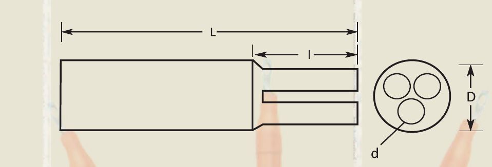 Heat Shrink Non-Tracking Cable Breakout 3 Core (INSULCORE Red GAB)