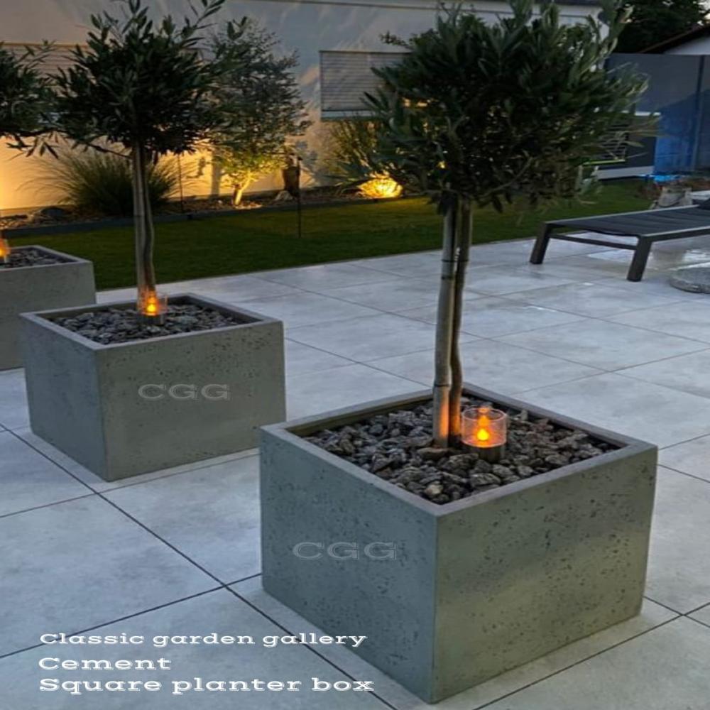 Square Planter Box - Color: Black