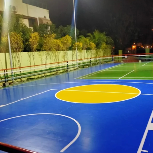 Polyurethane Outdoor Basketball Court Flooring.