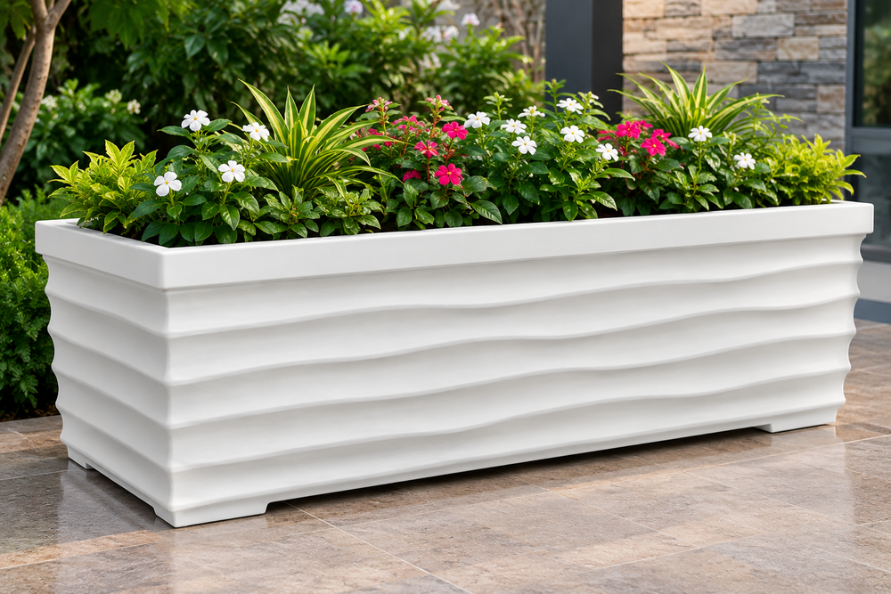 Frp Garden Planter - Color: Black / Dark Grey
