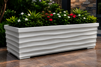 Frp Garden Planter - Color: Black / Dark Grey