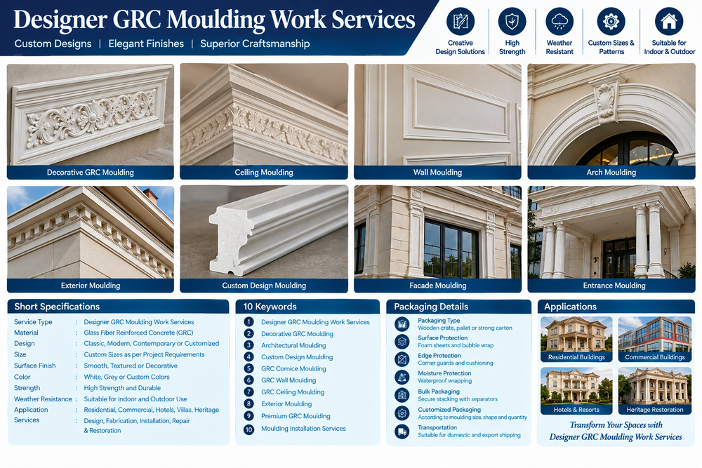 Designer GRC Moulding Work Services