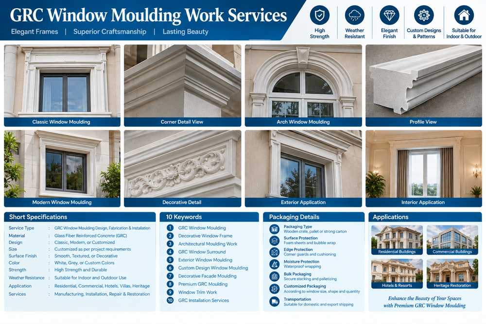 GRC Window Moulding Work Services