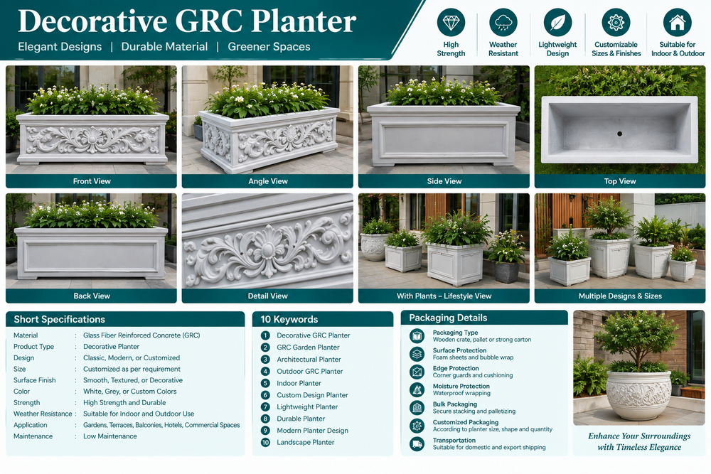 Decorative GRC Planter