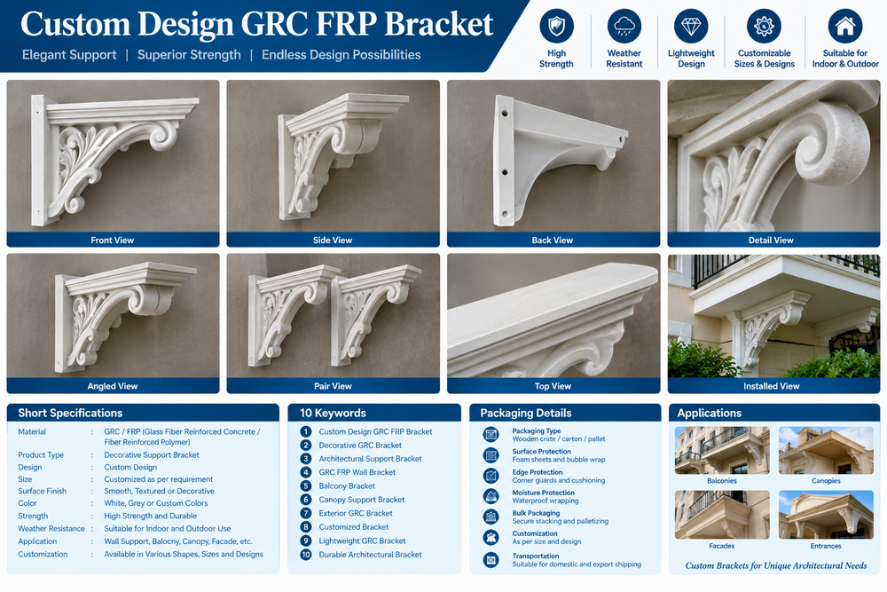 Custom Design GRC FRP Bracket