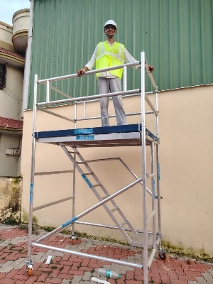 Aluminium Scaffolding Stairway - Diameter: 1.8M