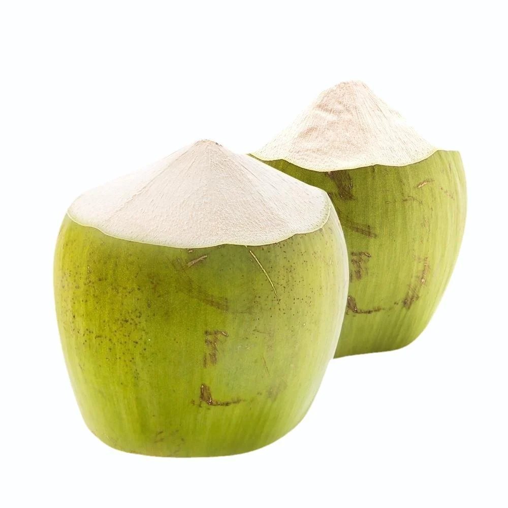 A Grade Tender Coconut - Large Oval Green, Whole Husk | Sundarban Variety, 400ml+ Water, Soft Edible Pulp