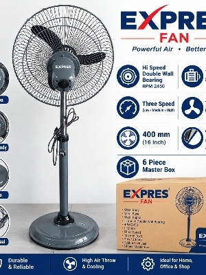Metal Fody Pedestal Fan - Blade Diameter: 16"