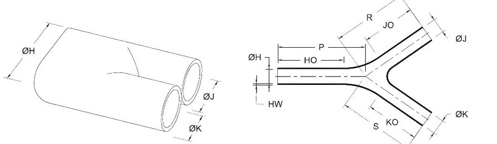 Heat Shrink Transition Boot for Cable Harness - Y / T / 2 3 4 Way
