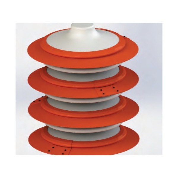High Voltage Wraparound Creepage Extender for Insulators (GHCE)