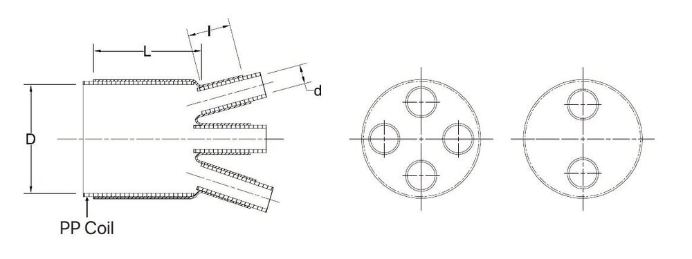 Cold Shrink Breakout for 2 Core and 4 Core Cable (GCEB)