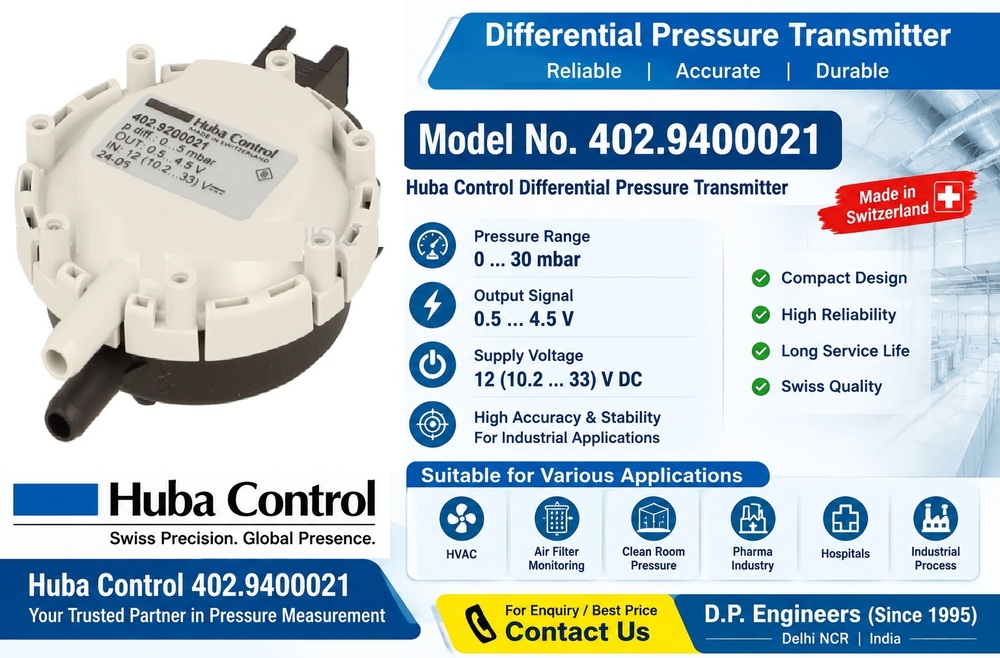 Huba Control Differential Pressure Transmitter