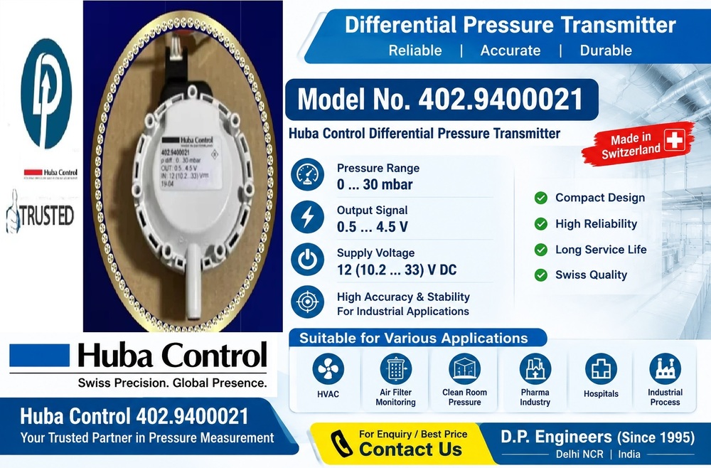 Huba Control Differential Pressure Transmitter