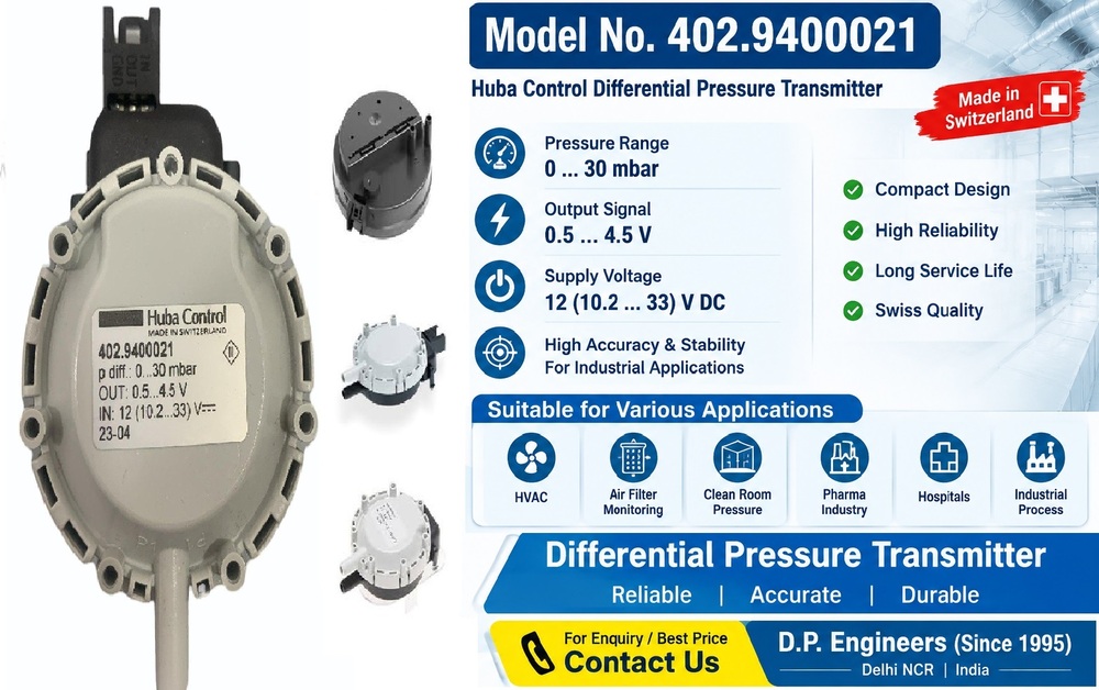 Huba Control Differential Pressure Transmitter