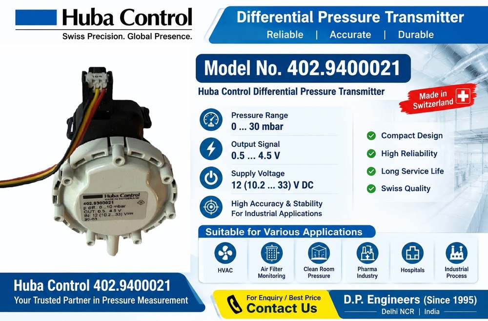 Huba Control Differential Pressure Transmitter