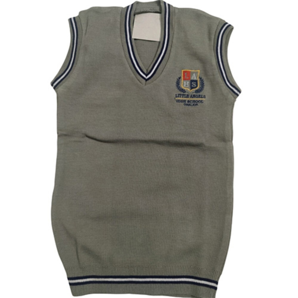 Grey School Half Sweater - Age Group: Children