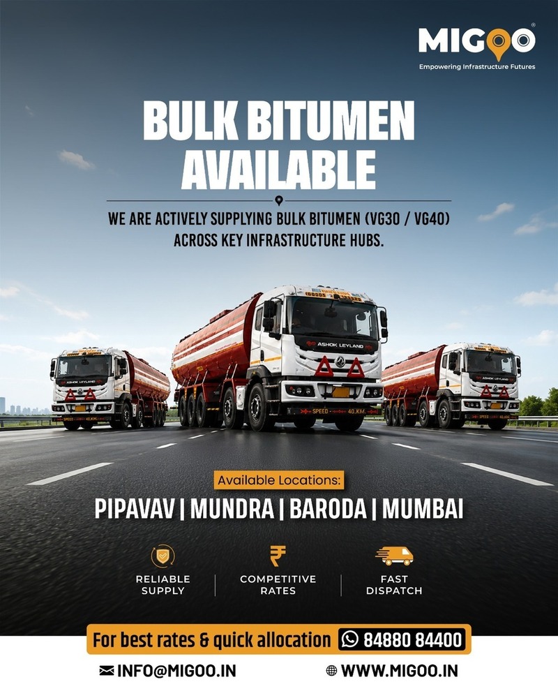 Road Construction Bitumen - Color: Black