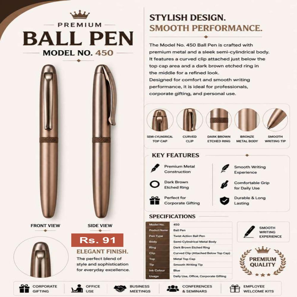 JD-450 Executive Metal Ball Pen