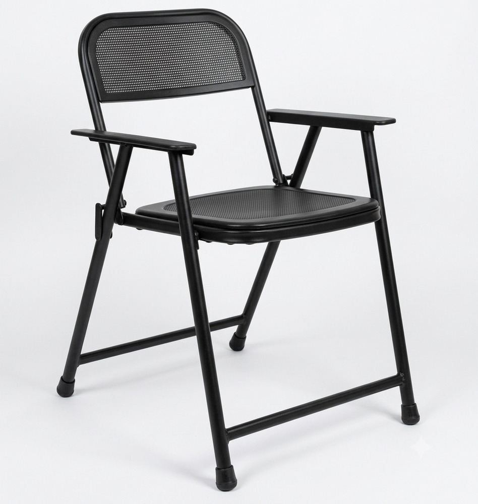 Black Metal Folding Chair
