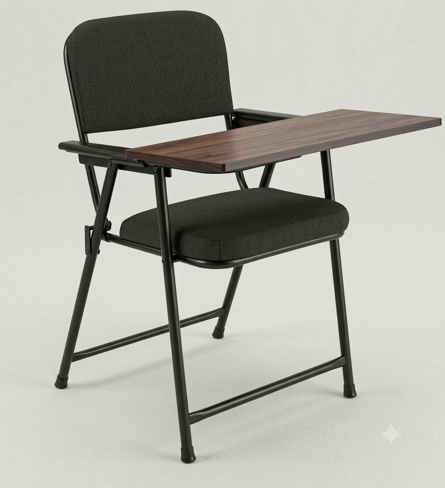 Black Metal Folding Study Chair