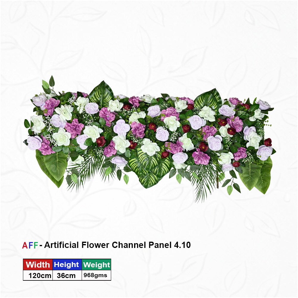 Artificial Flower Factory - Spring Radiance |Luxe Lavender & Meadow White Channel Panel