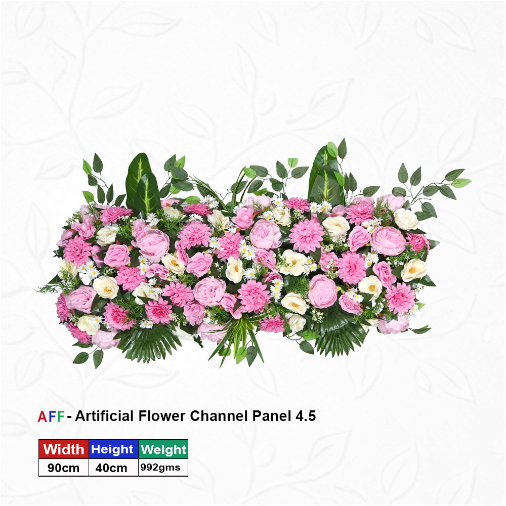 Artificial Flower Factory - Meadow Blush & Ivory Luxe Channel Panel