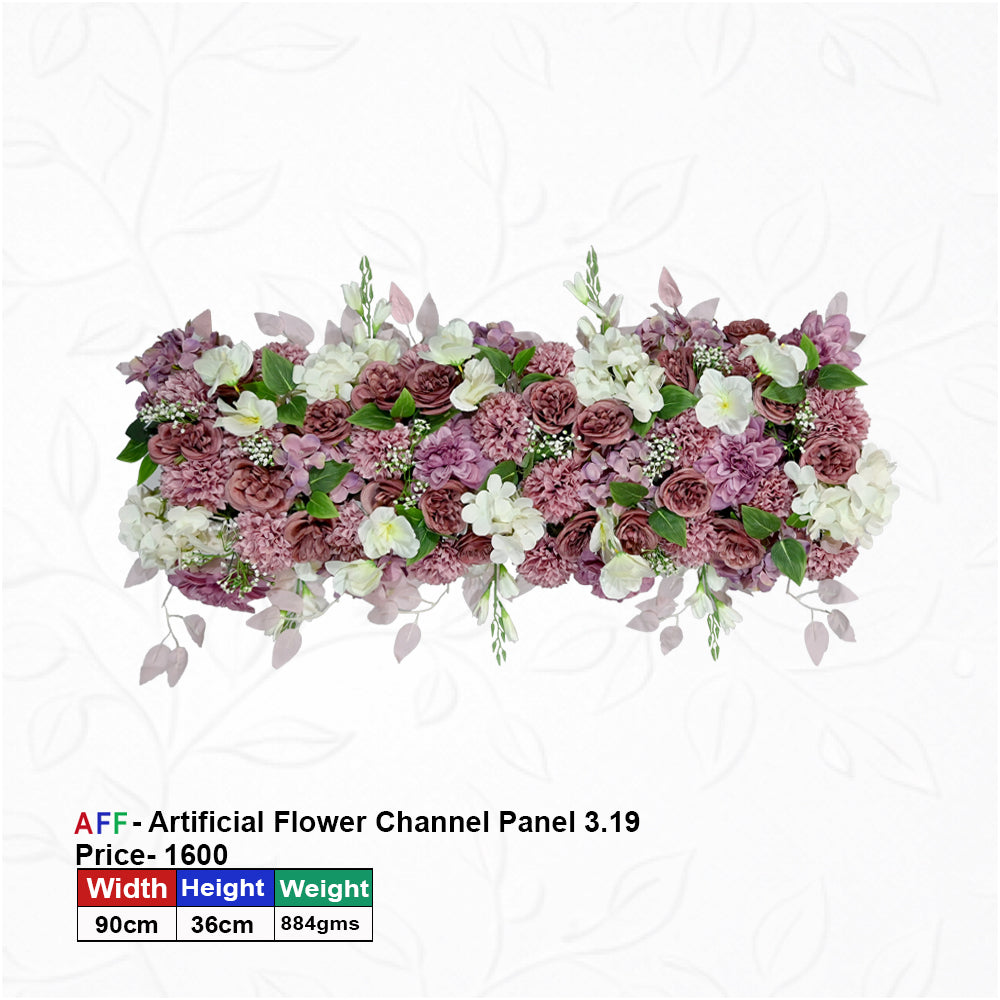 Artificial Flower Factory - Vintage Mauve & Dusty Rose Channel Panel