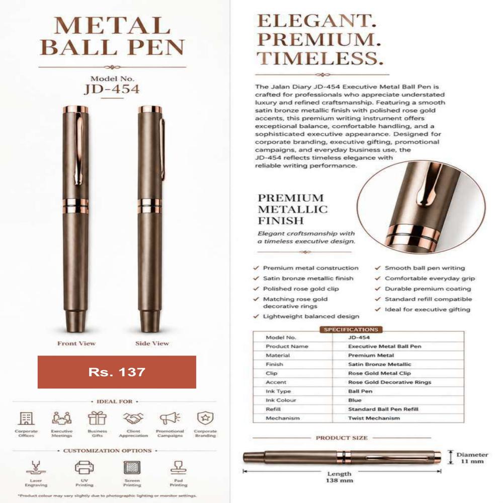 JD-454 Executive Metal Ball Pen