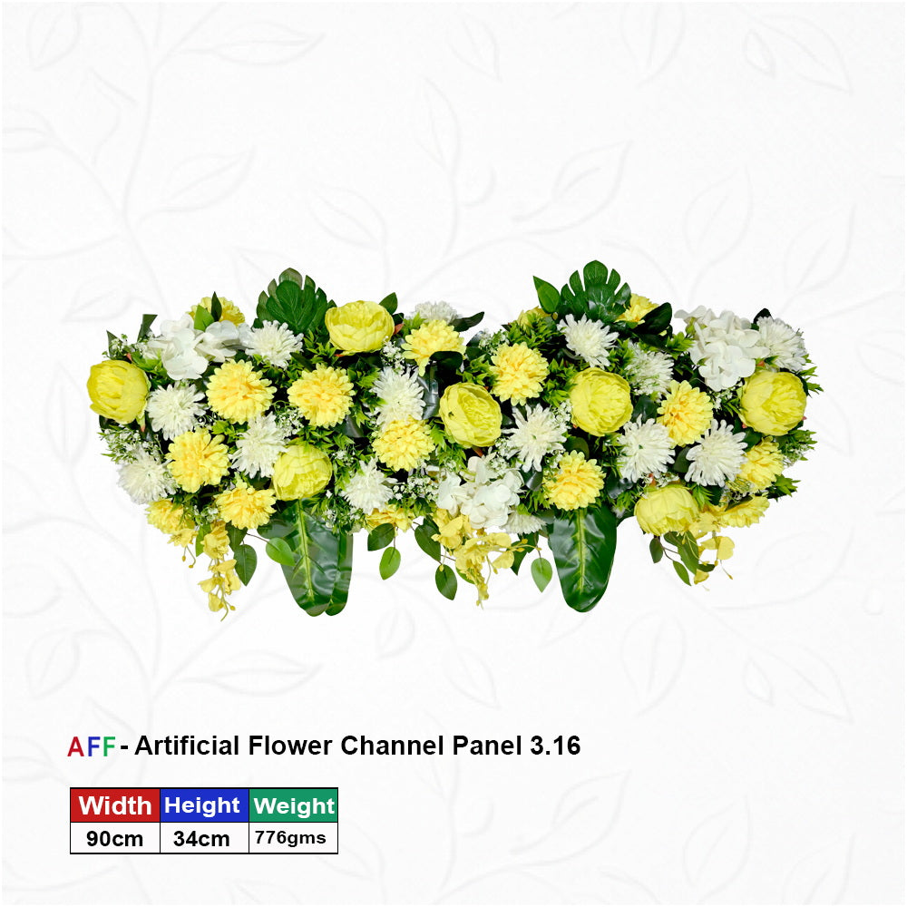 Artificial Flower Factory - Golden Sunshine & Ivory Bloom Channel Panel
