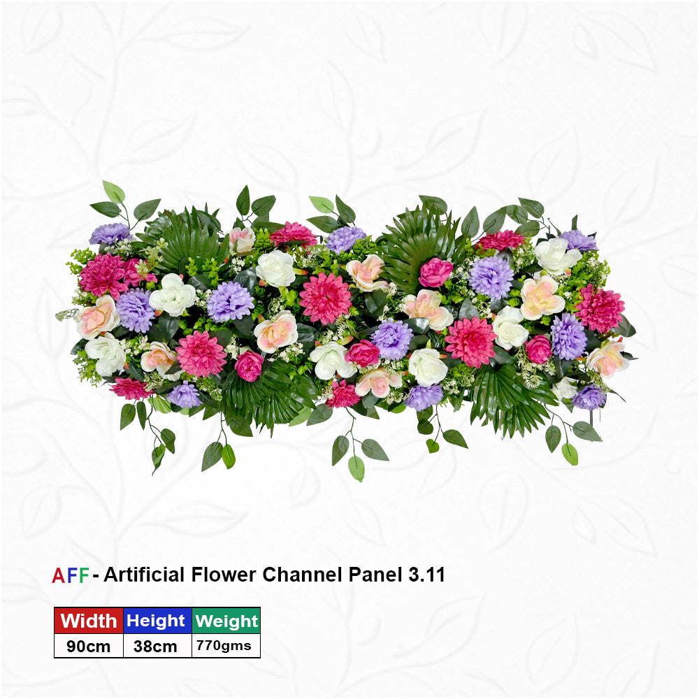 Artificial Flower Factory - Vibrant Tropical & Violet Garden Channel Panel