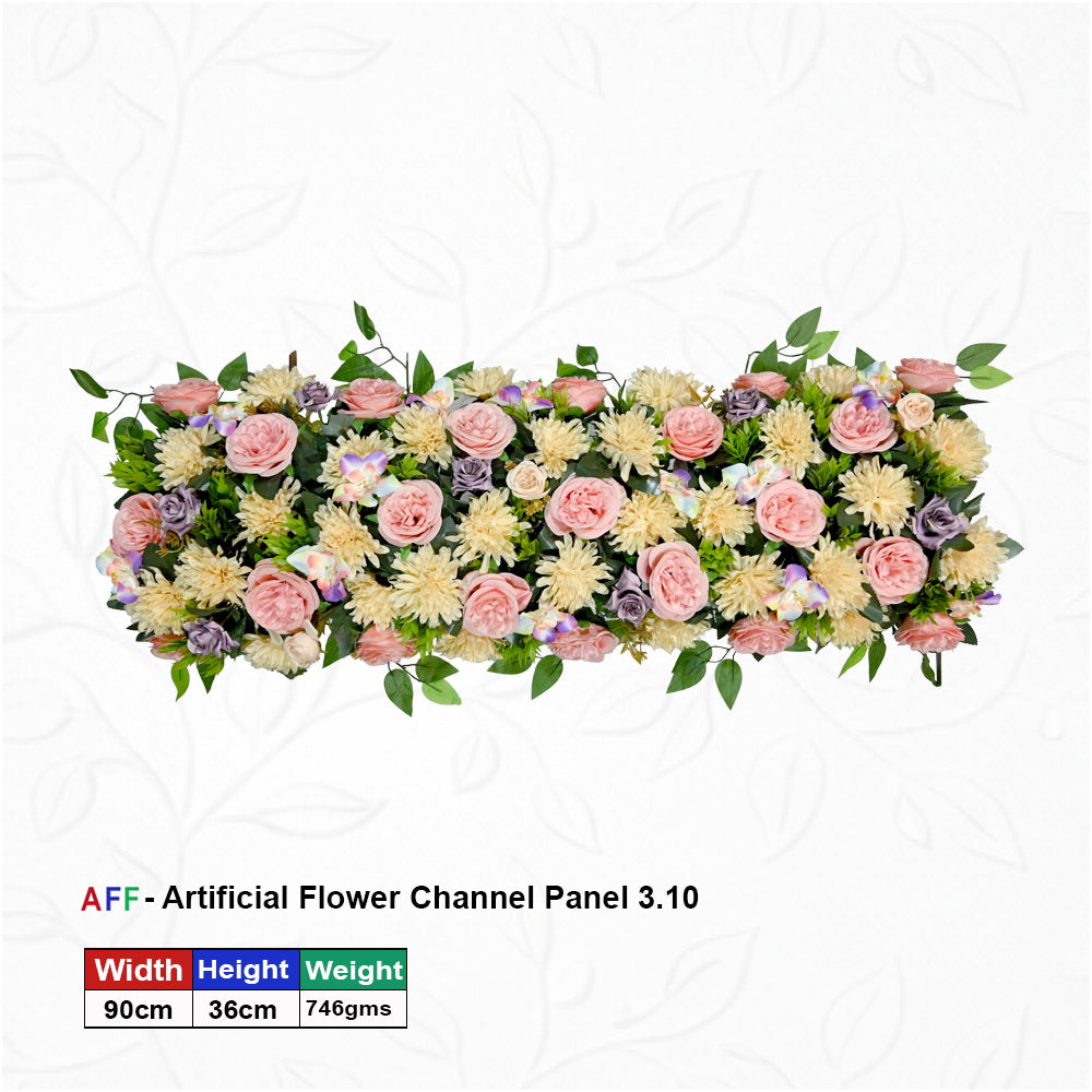 Artificial Flower Factory - Soft Pastel & Cream Meadow Channel Panel