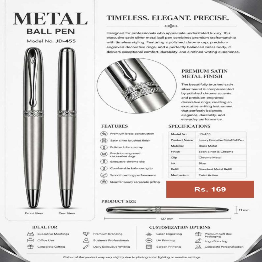 JD-455 Executive Metal Ball Pen