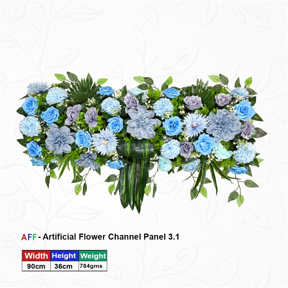 Artificial Flower Factory - Azure Bliss & Lavender Mist Channel Panel