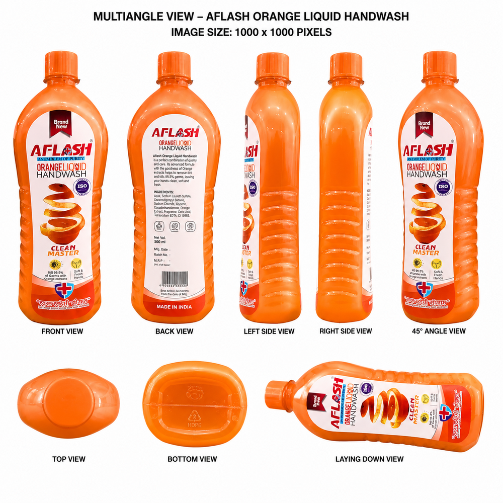 Aflash Orange Liquid Handwash 1000 ML