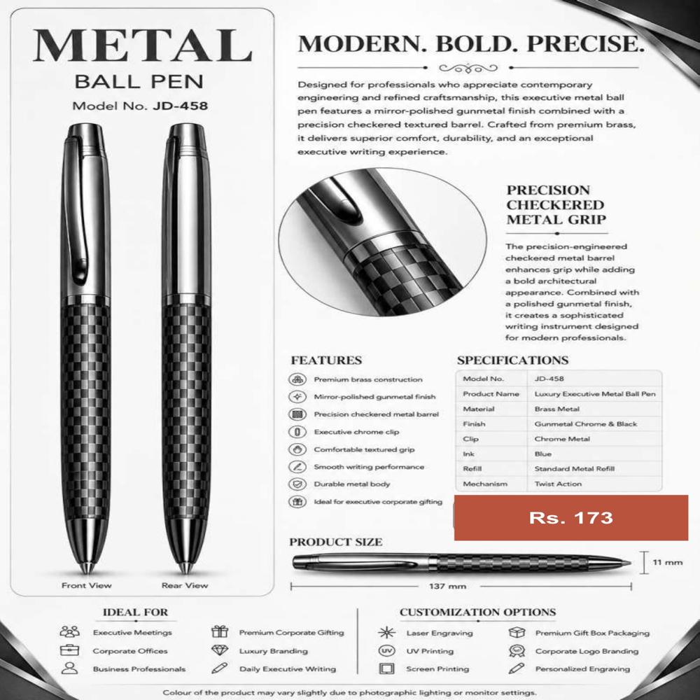 JD-458 Executive Metal Ball Pen