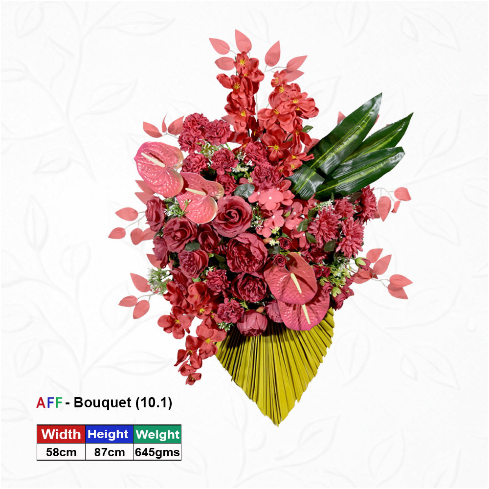 Artificial Flower Crimson Fan Exotic Cascade