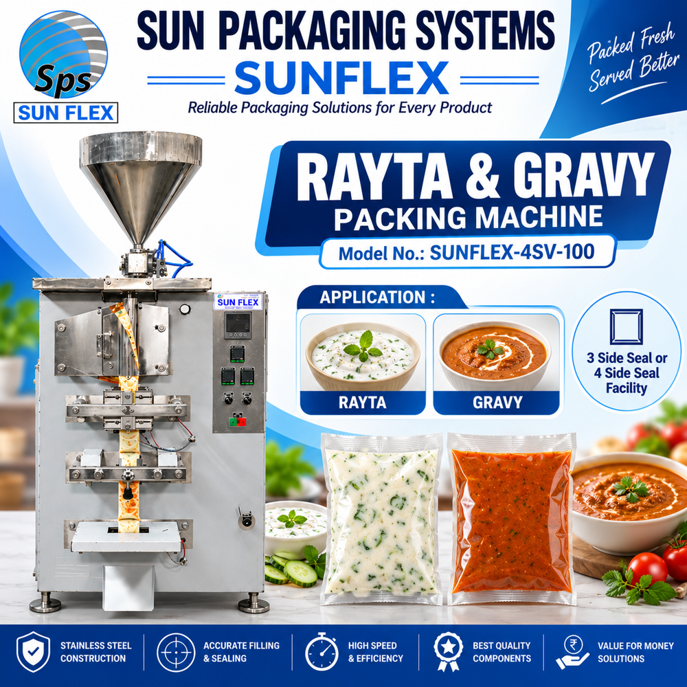 Automatic Raita, Biryani Gravy Packing Machine