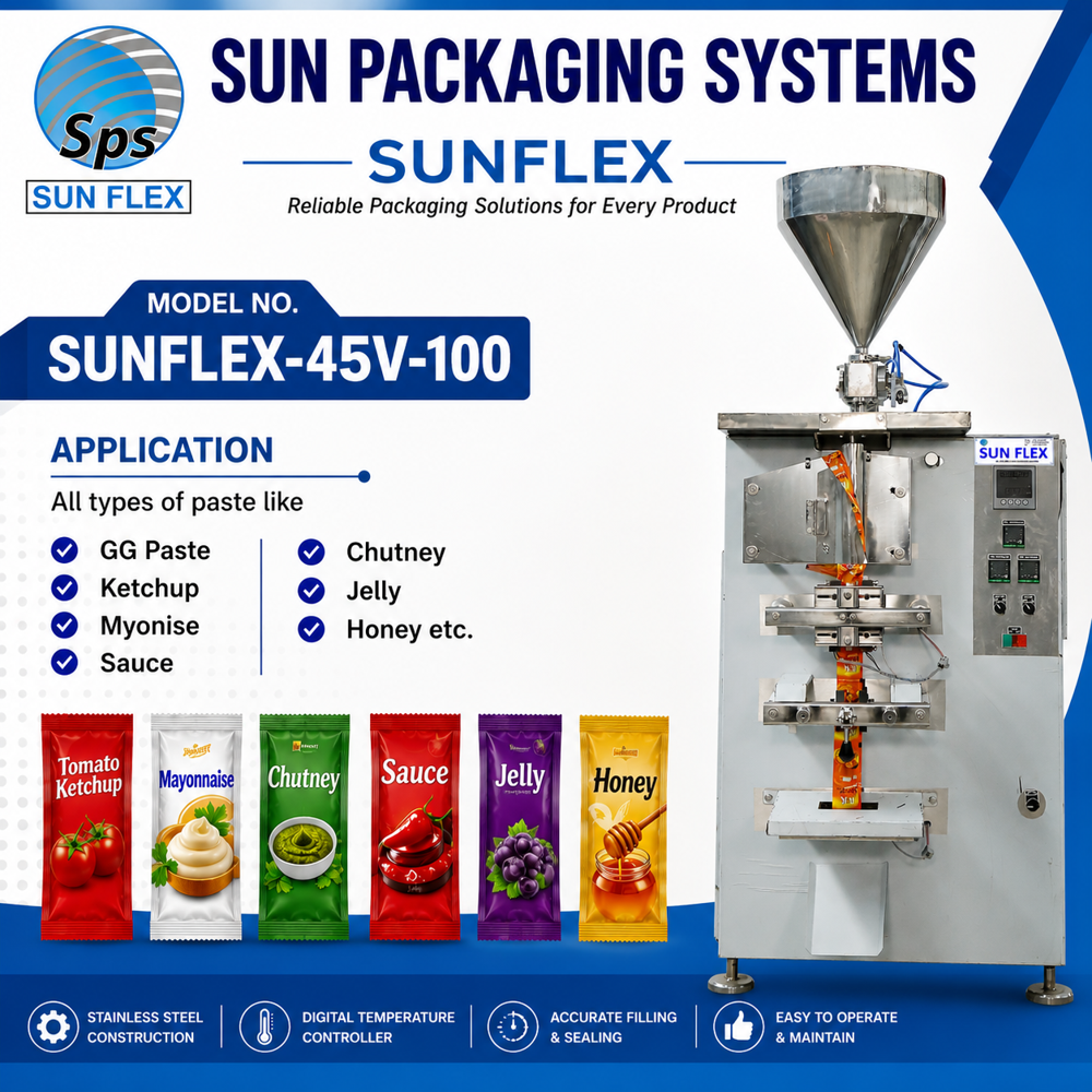 AUTOMATIC PASTE PACKING MACHINE (MODEL SUNFLEX -4SV-100)