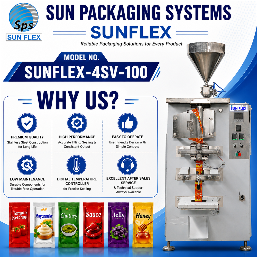 AUTOMATIC PASTE PACKING MACHINE (MODEL SUNFLEX -4SV-100)