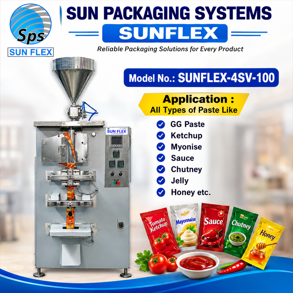 AUTOMATIC PASTE PACKING MACHINE (MODEL SUNFLEX -4SV-100)