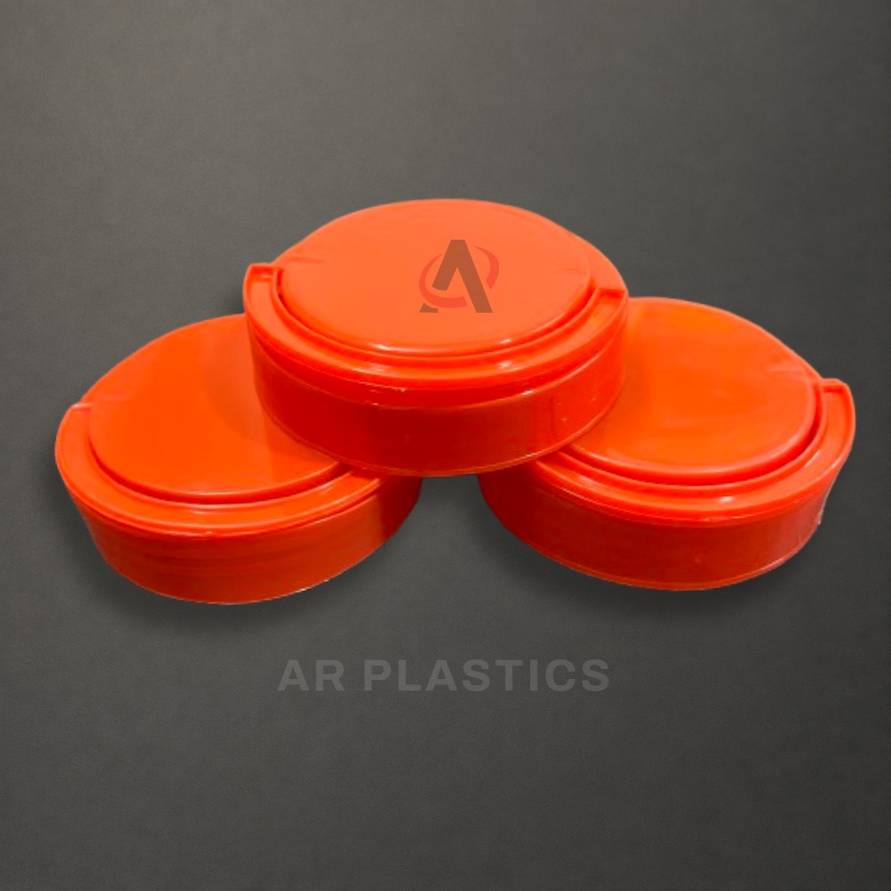 73 Mm Jar Handle Caps - Plastic Material, 73 Mm Size, Available In Various Colors Including Orange | Customized Screw Cap For Jars