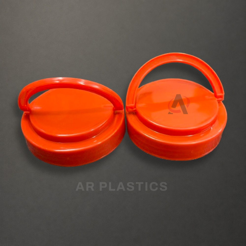 73 Mm Jar Handle Caps - Plastic Material, 73 Mm Size, Available In Various Colors Including Orange | Customized Screw Cap For Jars