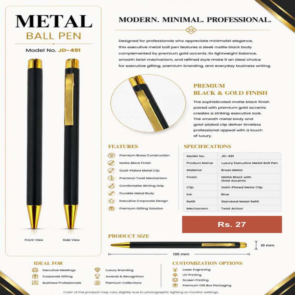 JD-491 Executive Metal Ball Pen