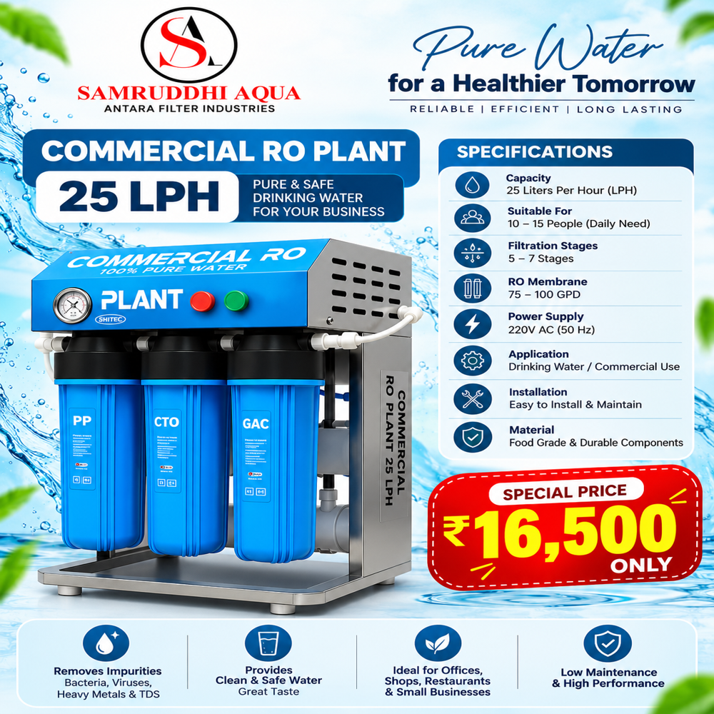 25 LPH Commercial RO Plant